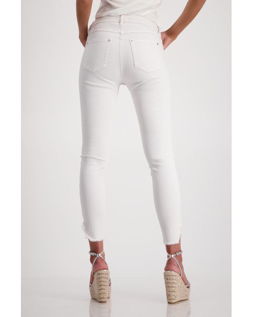 Monari White Skinny-fit-Jeans Hose