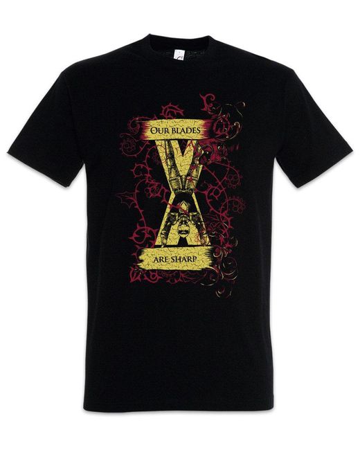 Urban Backwoods Print- Our Blades Are Sharp T-Shirt Schwarz Größe XL in Black für Herren