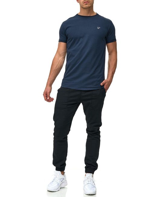 INDICODE Rundhalsshirt INKloge in Blue für Herren