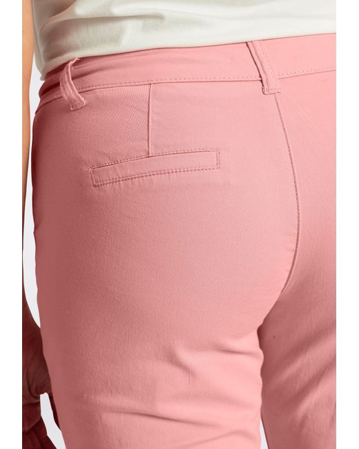 Boysen's Pink Stretch-Hose aus weich gepeachter Qualtät in köchelfreier Länge