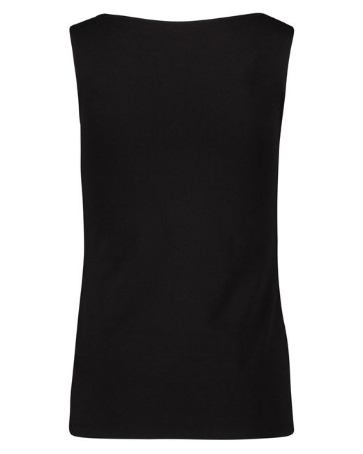 Zero Black T-Shirt mit U-Boot Ausschnitt (1-tlg) Plain/ohne Details