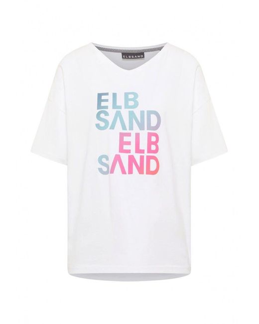 Elbsand Kurzarmshirt ESW_Liv_T-Shirt cloud white_multi