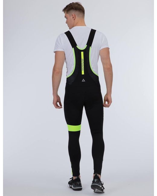 Airtracks Fahrradhose Thermo Fahrradhose mit Träger Lang Pro Team II in Black für Herren