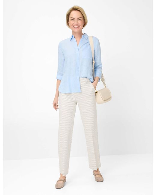 RAPHAELA by BRAX White Boyfriend-Hose Style pulloverTH FLARED