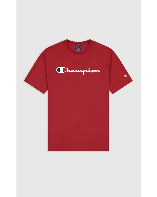 Champion Kurzarmshirt Crewneck T-Shirt TBR in Red für Herren