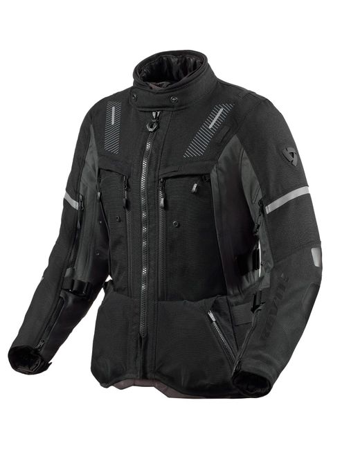 Revit Black Motorradjacke Sand 5 H2O Textiljacke Schwarz / Anthrazit