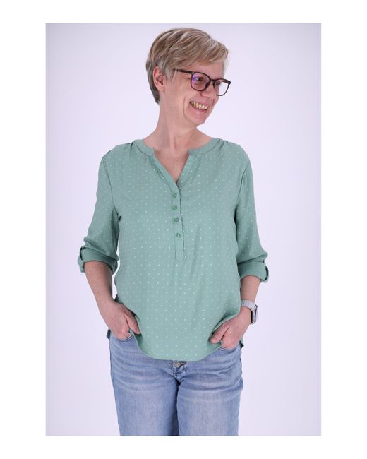 SPLASH OF COLOR White Klassische Bluse Schlupfbluse Minimalprint kleine Karos
