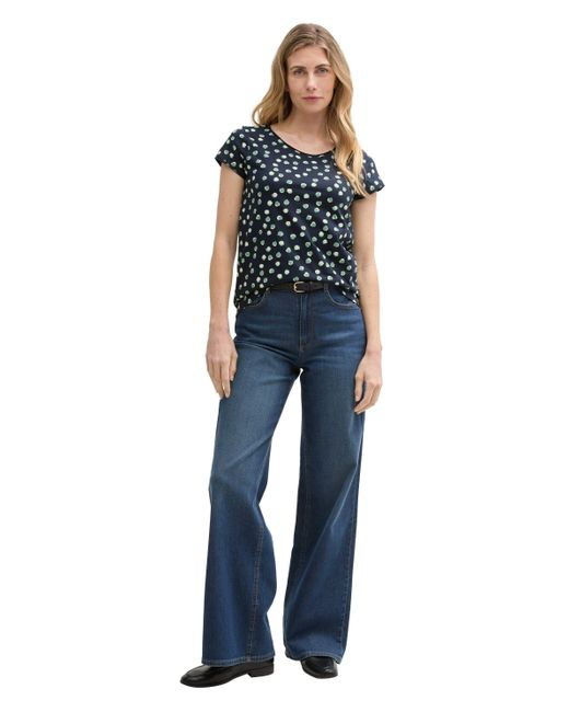 Tom Tailor Blue T-Shirt mit All-Over Print