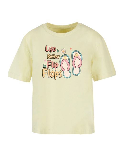 F4NT4STIC Natural Shirt Life Is Better In Flip Flops Premium Qualität