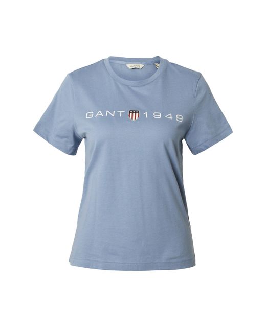 Gant Blue T-Shirt (1-tlg) Plain/ohne Details