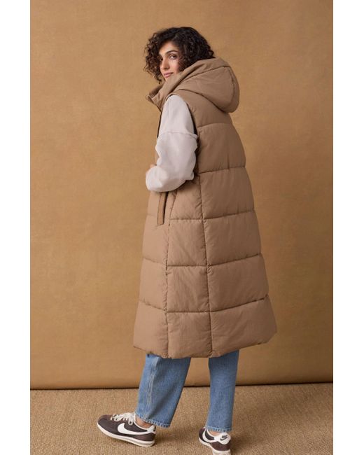 Next Natural Wasserabweisende Steppweste mit Strickbündchen (1-tlg)