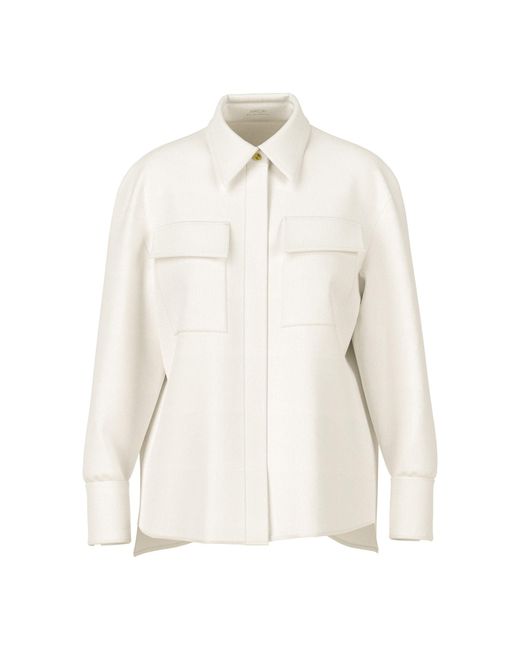 Marc Cain White Blusentop Bluse