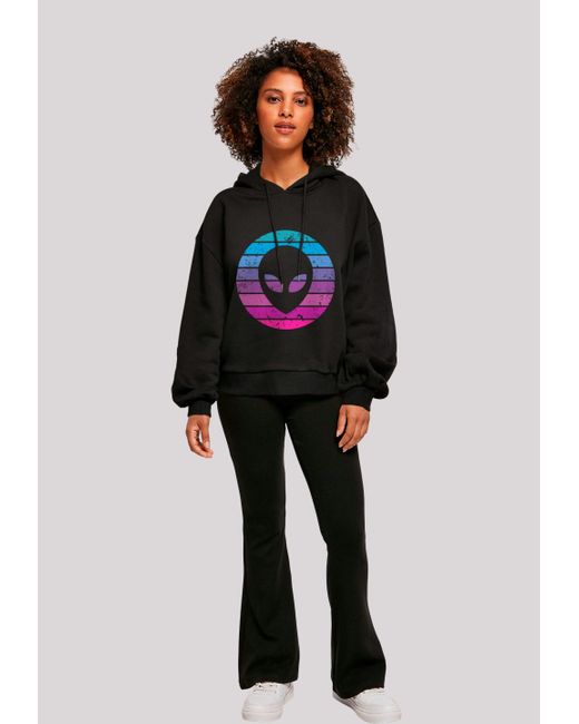 F4NT4STIC Black Sweatshirt Alien Kopf Premium Qualität