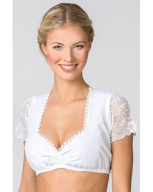 Stockerpoint White Dirndlbluse