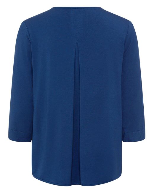 Olsen Blue Rundhalsshirt mit Bügelfalte auf Vorder- und Rückseite
