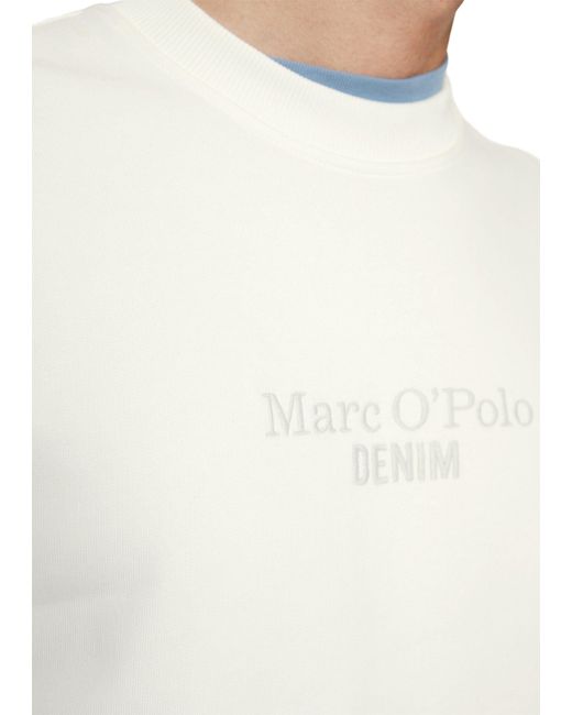 Marc O' Polo Sweatshirt aus reiner Bio-Baumwolle in White für Herren