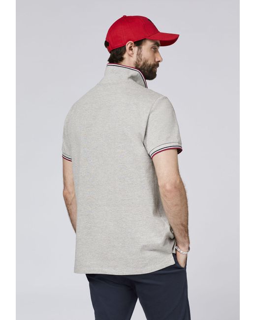 Polo Sylt Poloshirt in Piqué-Qualität in Gray für Herren