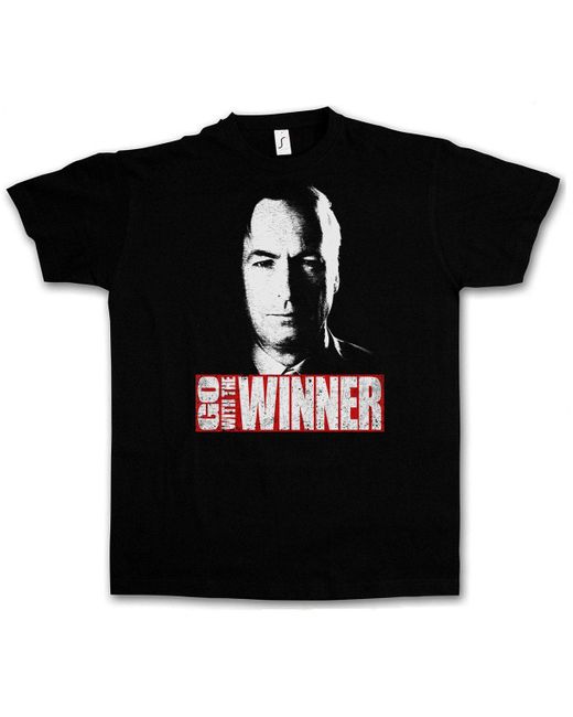 Urban Backwoods Print- Go With The Winner Saul T-Shirt Better Breaking Call Walter in Black für Herren