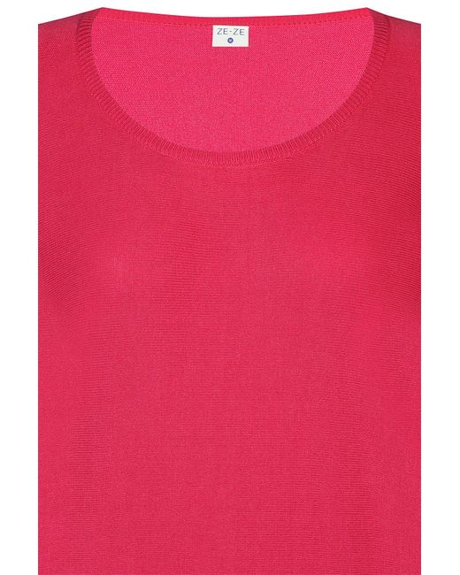 Ze-Ze Nordic Pink ZE Nordic Rundhalspullover Pullover Norma Raspberry