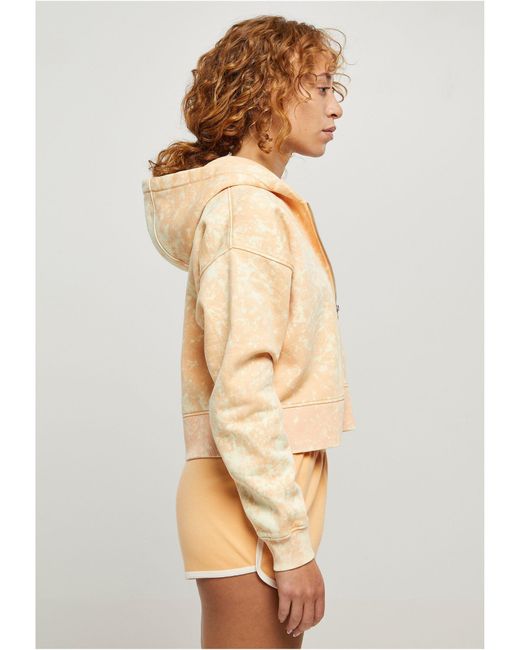 Urban Classics Sweatjacke Ladies Short Oversized Towel Washed Zip Hoody (1- tlg) in Natur | Lyst DE