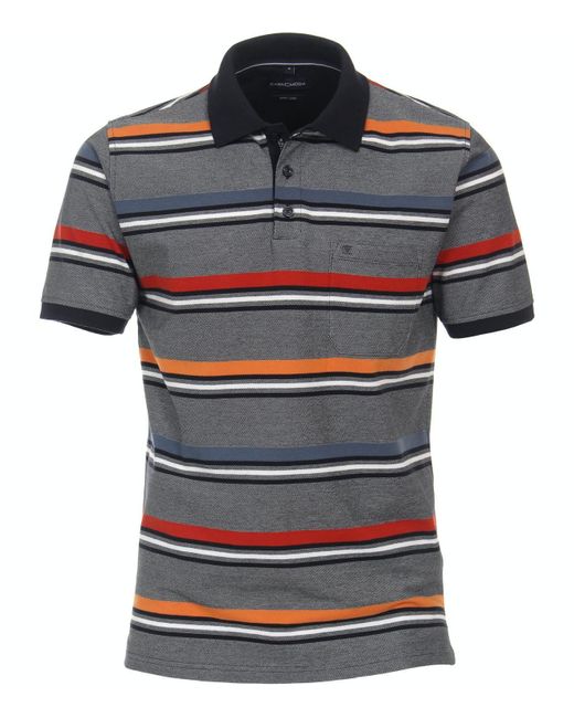 CASA MODA T-Shirt Polo, 470 orange in Blue für Herren