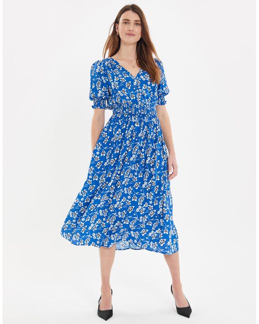 Threadbare Blue Jerseykleid THB Prosecco Button (1-tlg) mit schönem Print