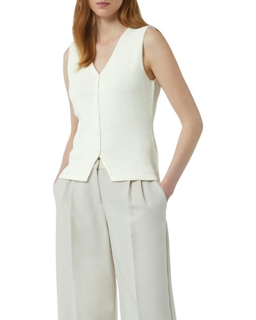comma casual identity White Strickjacke