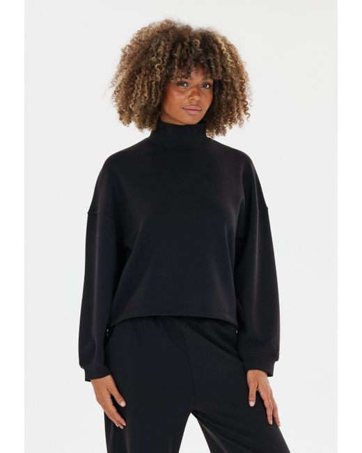Athlecia Black Sweatshirt Paris mit hohem Kragen und Tragekomfort