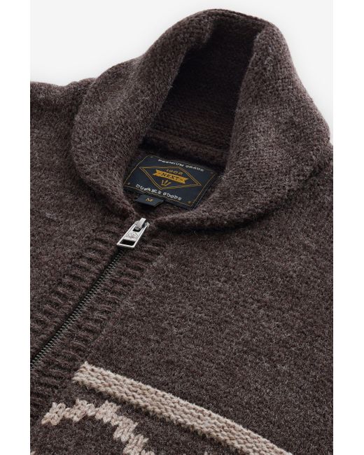 Next Strickjacke Regular Fit Troyer mit Muster und Wollanteil (1-tlg) in Black für Herren