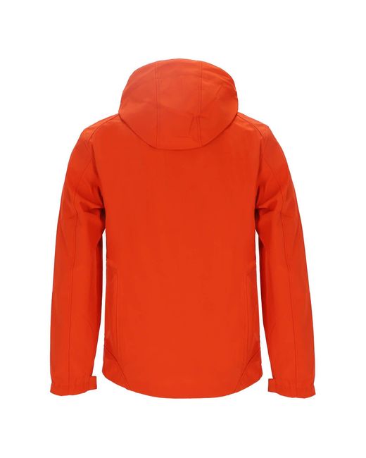 Blue Wave Softshelljacke Jacke Louis mit verstellbarer Kapuze in Orange für Herren
