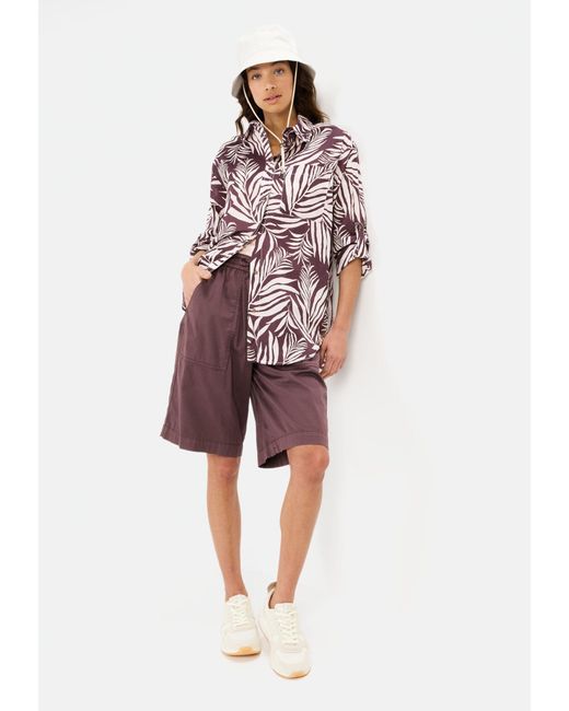 Camel Active Red Hemdbluse aus Baumwolle Allover Print