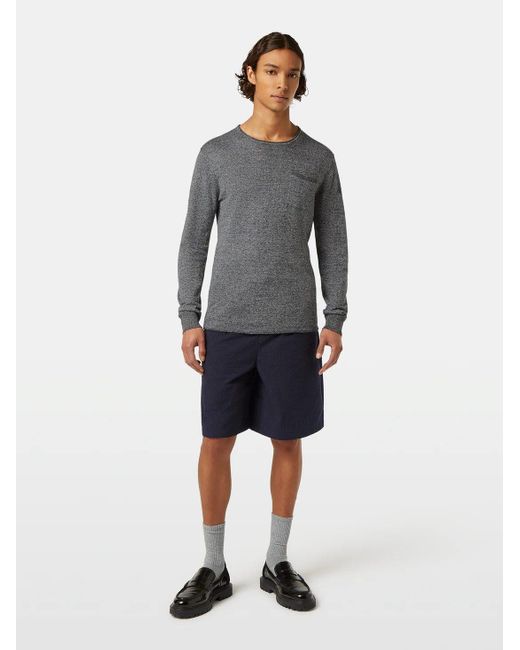 Scotch & Soda Strickpullover Linen-Blend Jumper in Gray für Herren