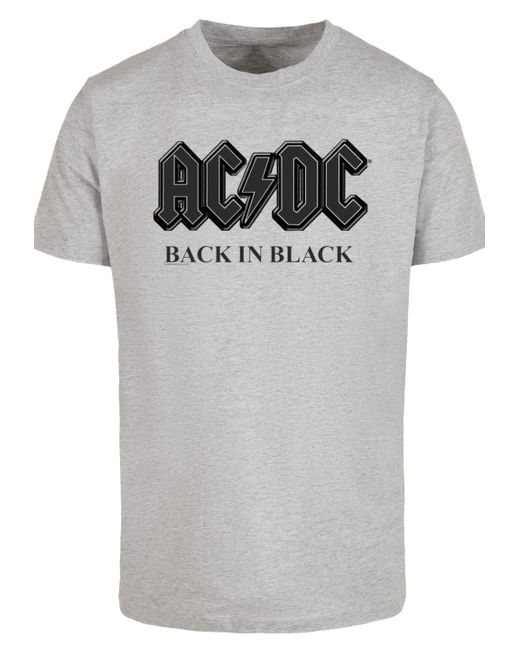 F4NT4STIC Shirt ACDC Back in Black Premium Qualität in Gray für Herren