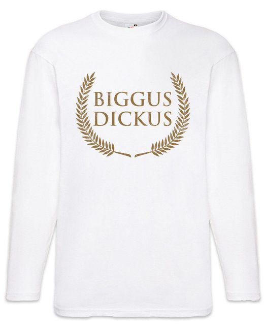 Urban Backwoods Langarmshirt Biggus Dickus Langarm T-Shirt Monty Brian Fun Das Leben Python Life Of in White für Herren