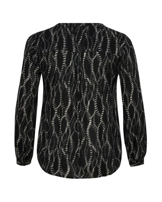 Kaffe Black Langarmbluse Langarm-Bluse KCami Große Größen