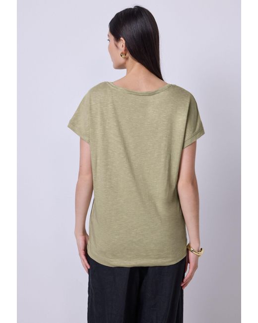 STREET ONE STUDIO Natural V-Shirt im soften Baumwoll-Mix