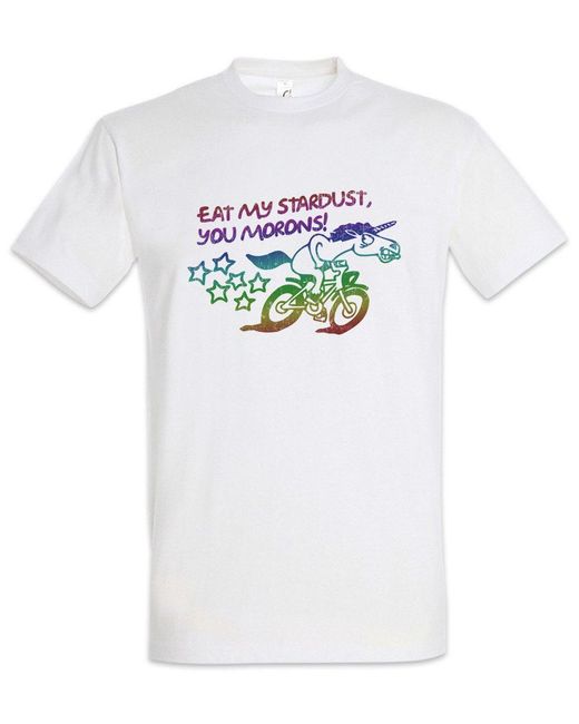 Urban Backwoods Print- Eat My Stardust T-Shirt Weiß Größe M in White für Herren