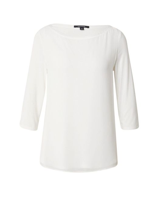 Comma, White 3/4-Arm-Shirt (1-tlg) Plain/ohne Details