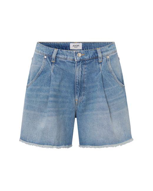 Joop! Blue Jeansshorts Esther mit Fransensaum
