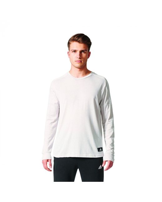 Adidas ID LONGSLEEVE Funktions- Langarmshirt creme-weiß in Gray für Herren