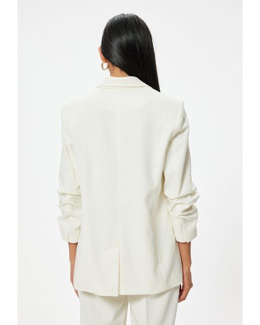 Koton White Jackenblazer Regular Klassisch