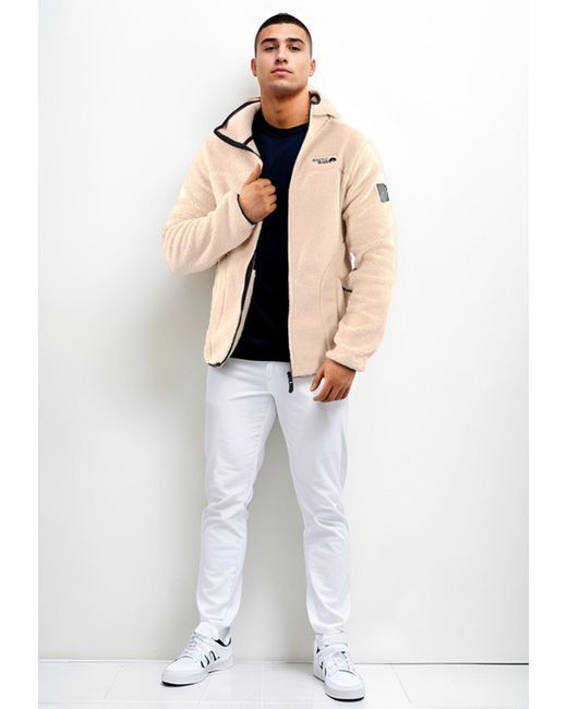 Arctic Seven Fleecejacke ASSensio Aus hochwertigem Sherpa-Fleece in Natural für Herren