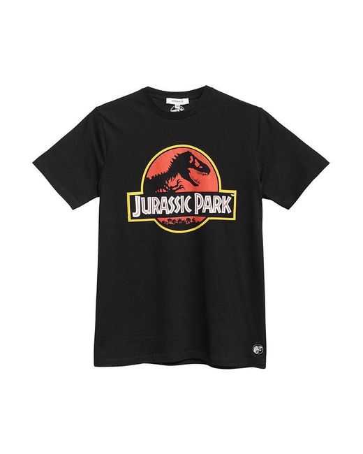 ONOMATO! Jurassic Park -Shirt Schwarz Retro Dinosaurier T-Rex in Black für Herren