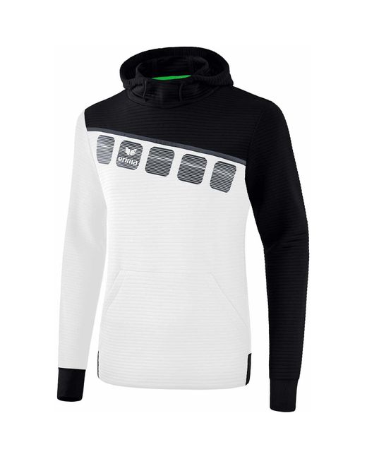 Erima Kapuzenpullover Kapuzensweat 5-C in Black für Herren