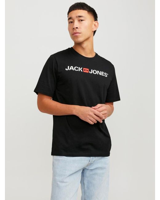 Jack & Jones T-Shirt JJECOPR OLD LOGO (1-tlg) in Black für Herren