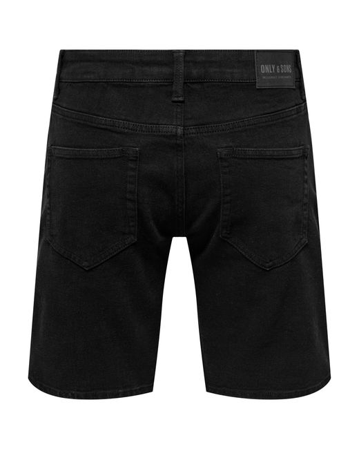 Only & Sons ONSWEFT PIM DNM SHORTS VD CE BOX in Black für Herren