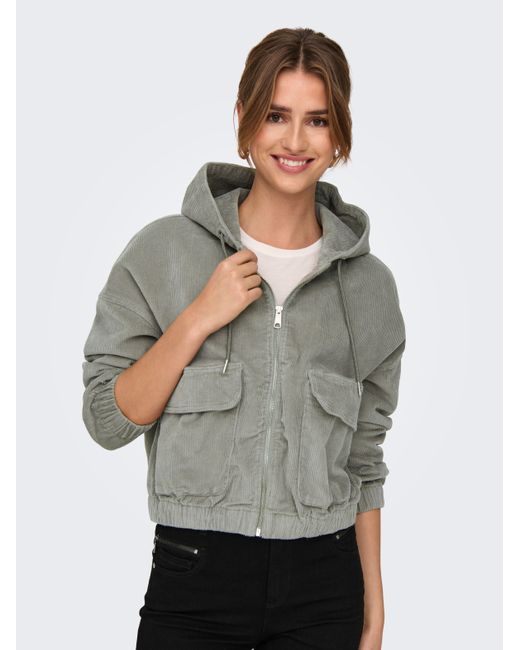 ONLY Gray Cordjacke ONLKENZIE L/S CORD JACKET PNT NOOS