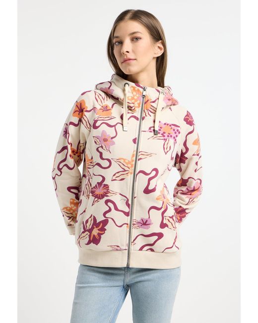 Ragwear Pink Sweatshirt FLLAWIA PRINT Nachhaltige & Vegane Mode