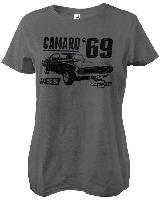 Camaro Gray T-Shirt Ss 1969 Girly Tee