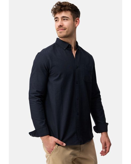 INDICODE Langarmhemd Kepner in Blue für Herren